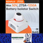 White Marine Grade Battery Isolator Switch for Boats Heavy Duty 275Amp 8V-50V