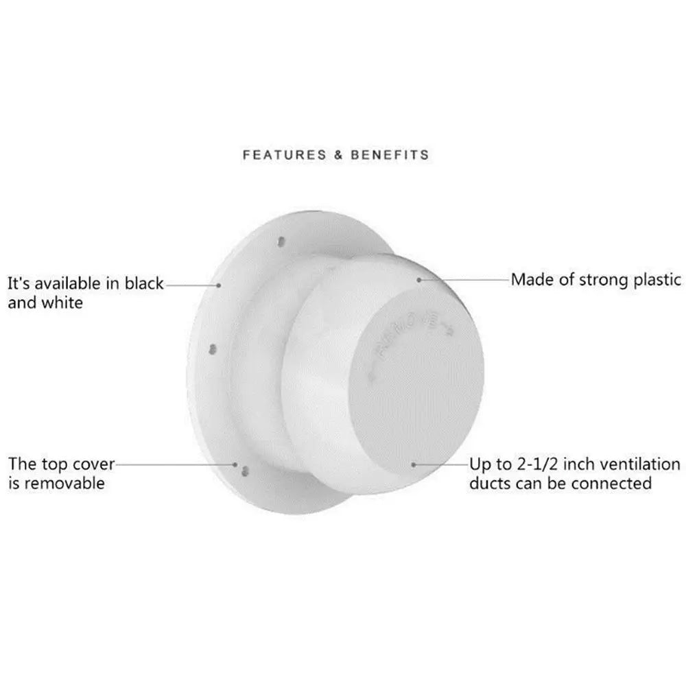 White RV Roof Vent Cap Air Exhaust Outlet Motorhome Exhaust Vent Ventilation Cap