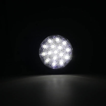 2 x White LED Rear Light Round 136mm 12-24V Reverse Lamp Tail Lamp Trailer Truck