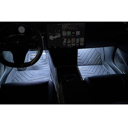 White LED Car Foot Light Interior Atmosphere Lamp with Cigarette Lighter Plug