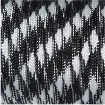 15m WhiteBlack 650lb 9 Core Paracord Rope 4mm Parachute Cord Camping Rope