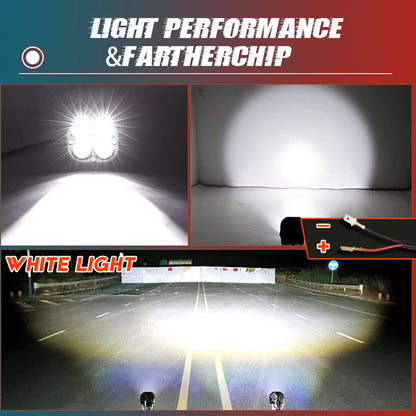 2 x White Led Work Light 75mm 12V 24V 6500K LED Spotlight Fog Lights 4WD Car SUV