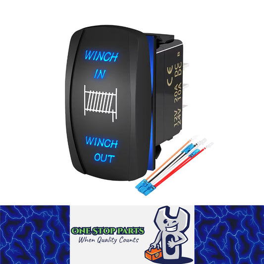 Winch Switch Winch in Winch Out Momentary On/Off/On 7 Pin Winch Rocker Switch