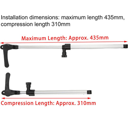 2pcs RV Window Support Rod 310‑435mm Telescopic Alloy Strut for Camper Trailer