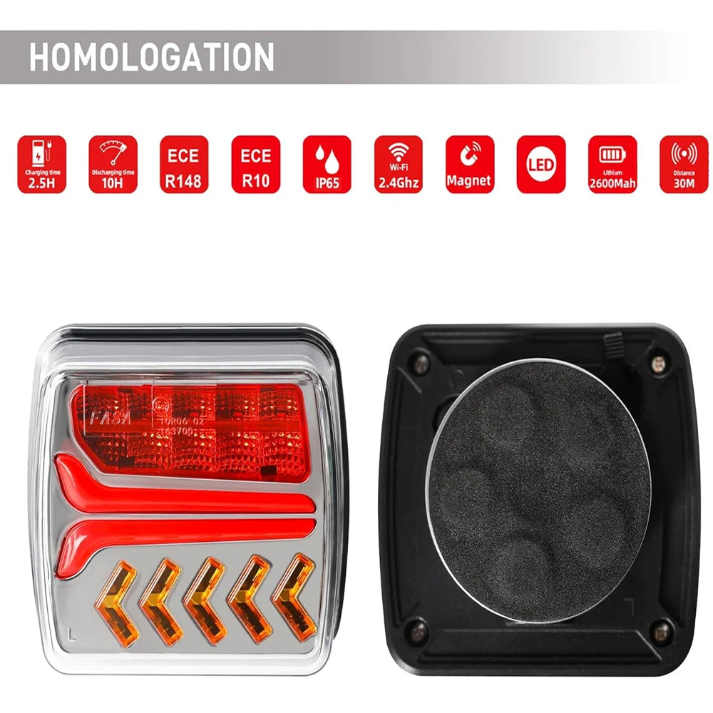 Wireless Trailer Light Kit Wireless Magnetic Trailer Light for Boat Tow Truck