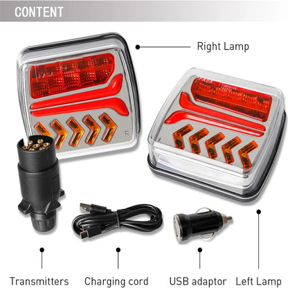 Wireless Trailer Light Kit Wireless Magnetic Trailer Light for Boat Tow Truck