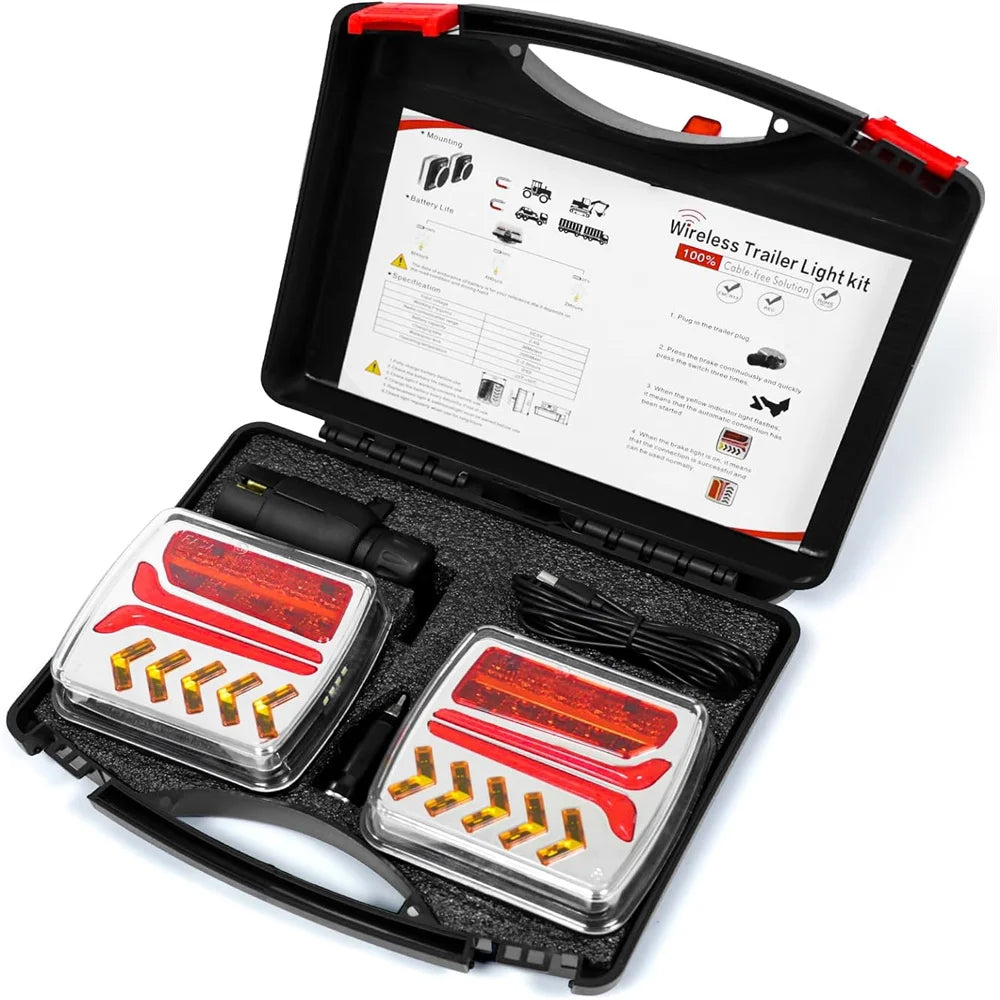 Wireless Trailer Light Kit Wireless Magnetic Trailer Light for Boat Tow Truck