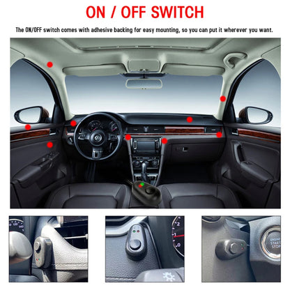 2.2M 12V 40A Wiring Harness Relay Switch Cable Kit for 4pcs LED Work Light bars