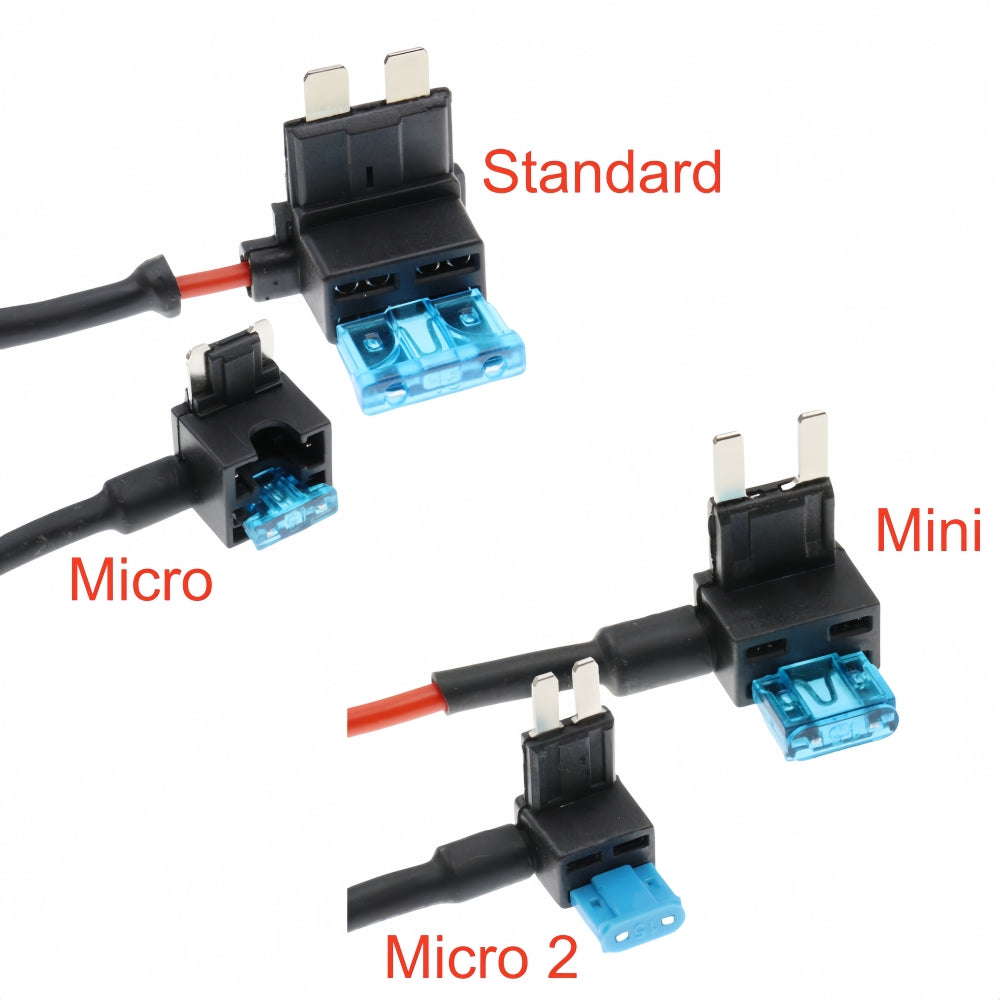 Standard Blade fuse Connector Cigarette Lighter Socket Adapter Cable 30A Fuse