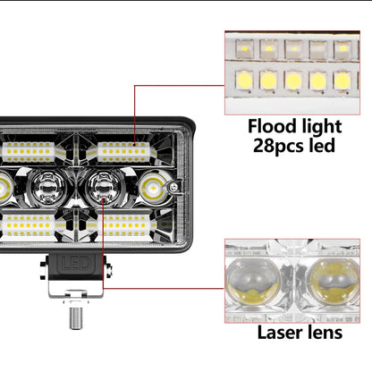 2 x LED Work Lights 150x90mm 130W 12-24V 6500K Spot Flood Beam Combo Light Bars
