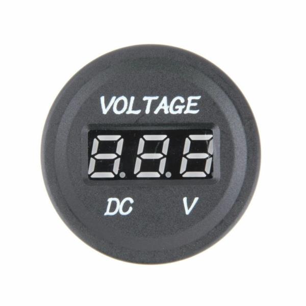 1PC 6-33V WHITE DISPLAY VOLT METER 35MM DIAMETER SINGLE VOLT GAUGE LED DISPLAY