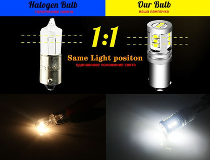 2 x Red BAY9S 10-30v 15smd error free, Canbus non polarity Red (2pcs)