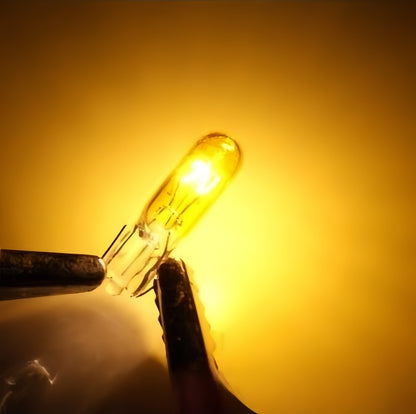 20 x 12V 1.2W T5 Wedge YELLOW Globes TYPE T-5mm Dashboard Coated Globes 20pcs