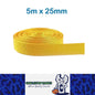 5m x 25mm Yellow Nylon Webbing Strap Safety Belt Knapsack Bag Leash DIYCrafting
