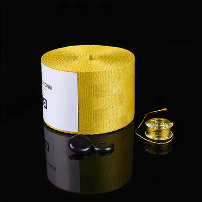 4 x 3.6M Yellow Car Strengthen Seat Belts Webbing Fabric Car Safety Seatbelts