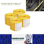 4 x 3.6M Yellow Car Strengthen Seat Belts Webbing Fabric Car Safety Seatbelts
