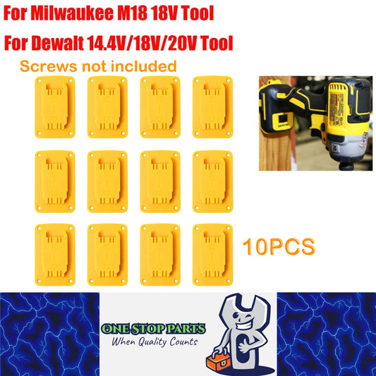 10 x Drill Tools Holder Hanger for Dewalt 20V 12V & Milwaukee M18 18V Power Tool