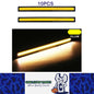 10x 17CM Yellow LED DRL Daytime Running Light Decorative Aluminum 12V Strip Lamp