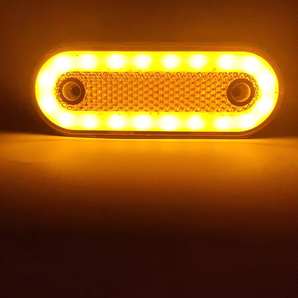 5 x Amber LED Side Marker Lamps 20SMD 12V-24V LED Marker Lights with Reflector