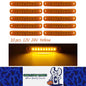10 x Amber LED Side Marker Lamps 9SMD 12V/24V LED Side Marker Lights (10pcs)