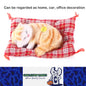 Yellow Sleeping Cat in Pet Pad Doll Toy Mini Kitten with Meows Sound Car Decor