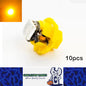 10 x Yellow T5 Cap B8.4D 5050 SMD Instrument Light Twist and Lock LED Dash Light